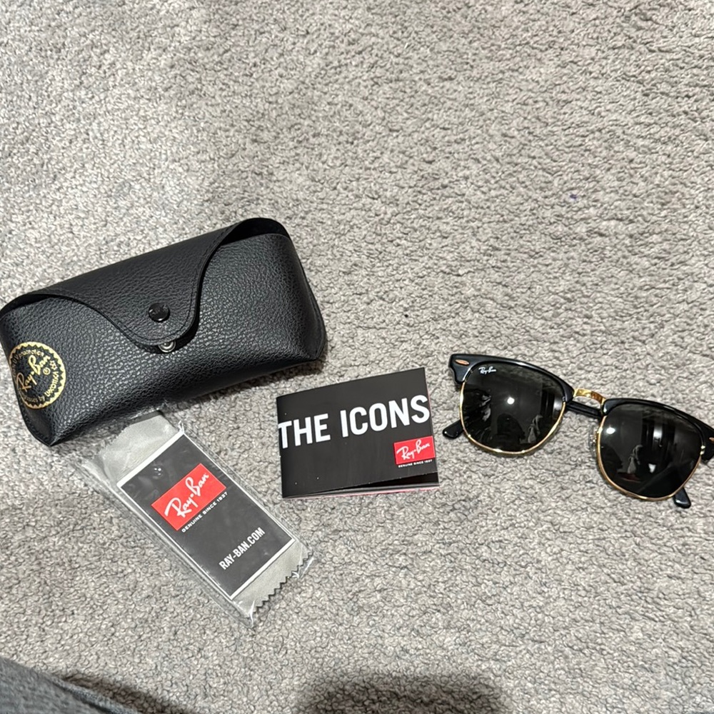 Ray-Ban Black Sunglasses, Clubmaster